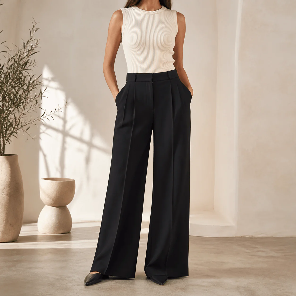 Colette Tailored Wide-Leg Trouser
